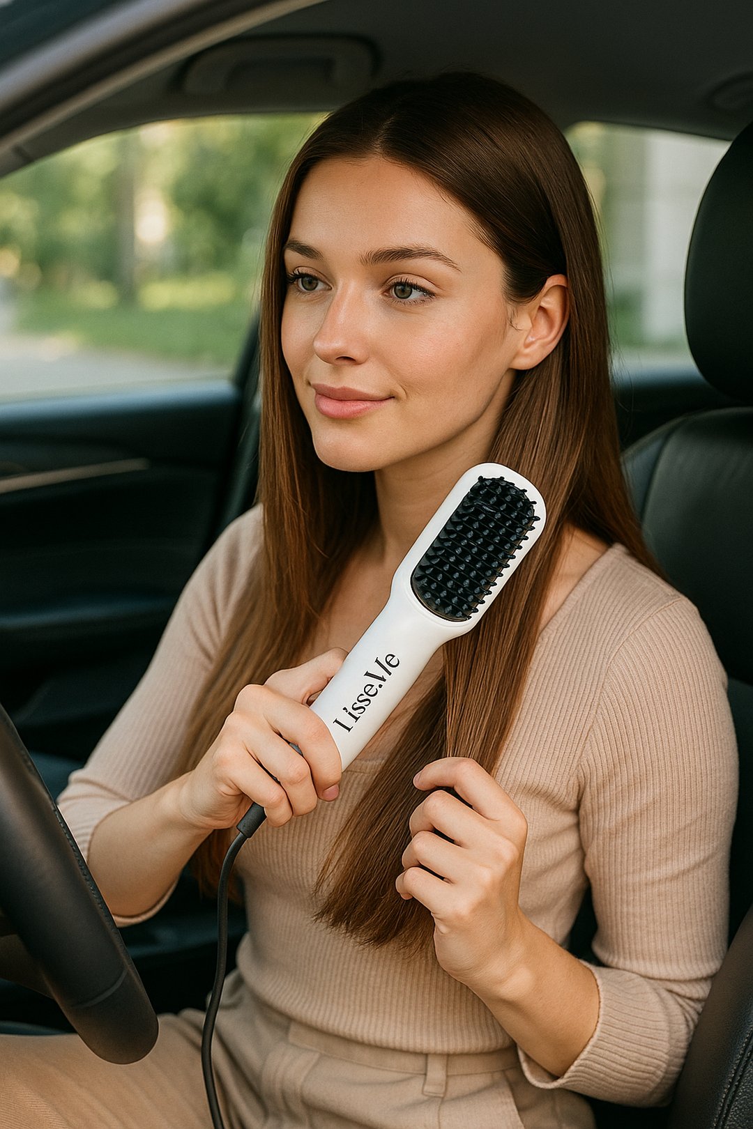 Brosse Portable Luvéra – Lissez, Frisez, Séchez